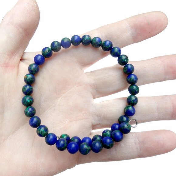 Azurite Beaded Bracelet 1735 - Picture 4 of 5